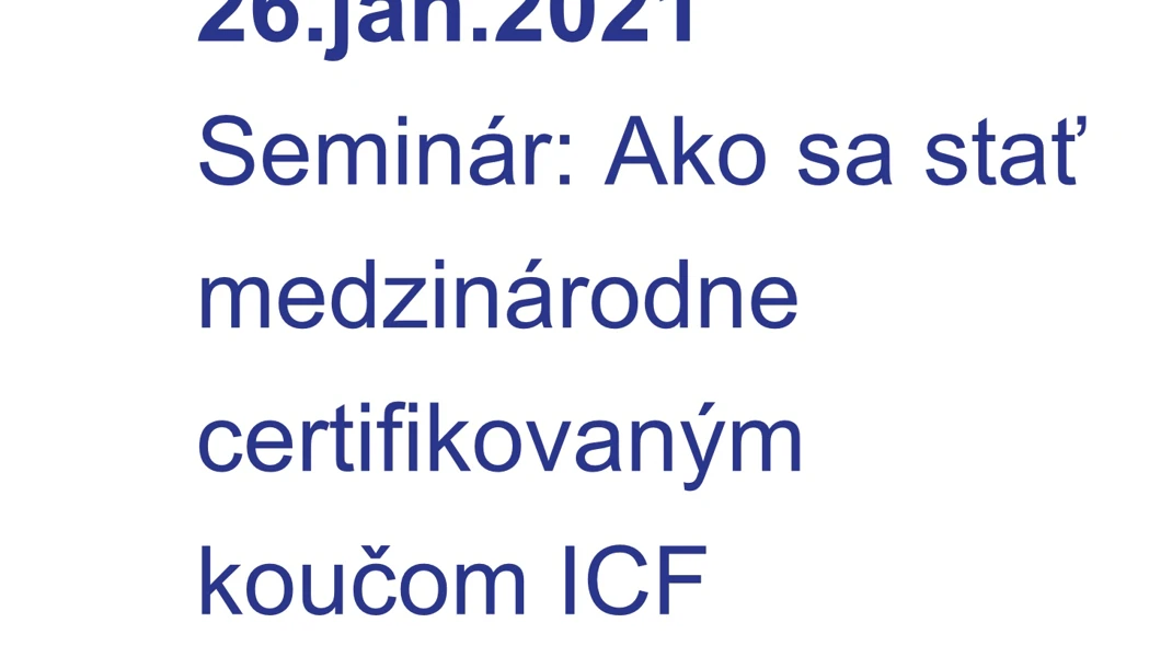 ICF seminár